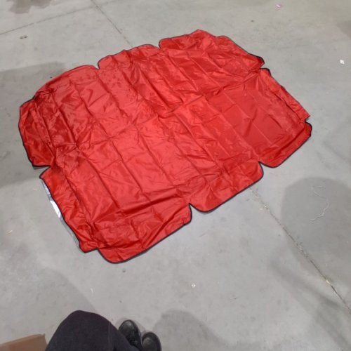 SWING CANOPY REPLACEMENT COVER 74" X 73" - RED/GREY image 2