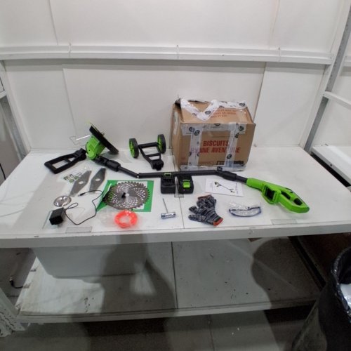 CORDLESS GRASS TRIMMER KIT WITH ACCESSORIES - 21V - 2000RPM - GREEN/BLACK image 3