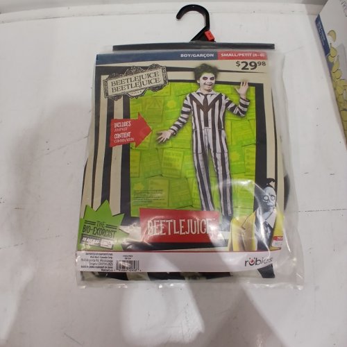 KIDS RUBIES BEETLEJUICE HALLOWEEN COSTUME - SMALL - BLACK WHITE image 2