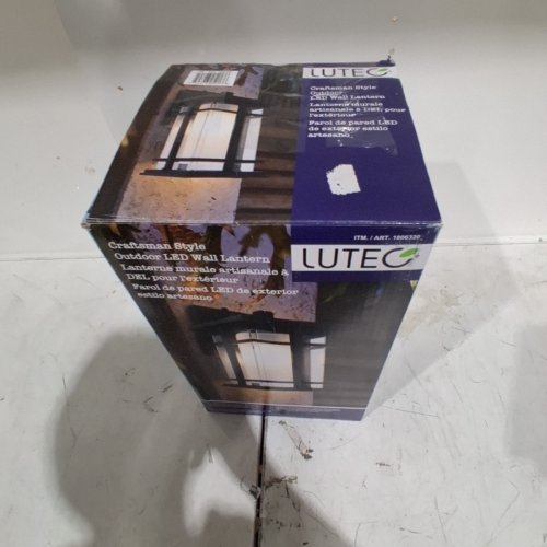 LUTEC CRAFTSMAN STYLE OUTDOOR LED WALL LANTERN - 12.5" X 7.5" X 7" - BLACK (MODEL: 1806320) image 4