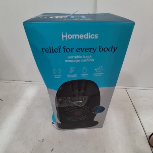 HOMEDICS PORTABLE BACK MASSAGE CUSHION WITH HEAT - BLACK (MODEL: VC-110H-BK) image 4