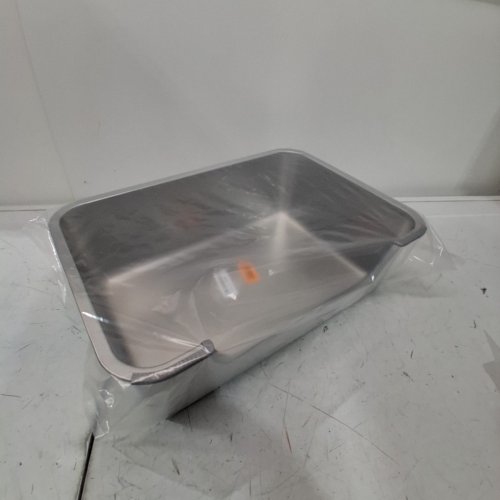 FZZOR STAINLESS STEEL CAT LITTER BOX WITH LOW ENTRY - 19.5"X6" - SILVER image 4