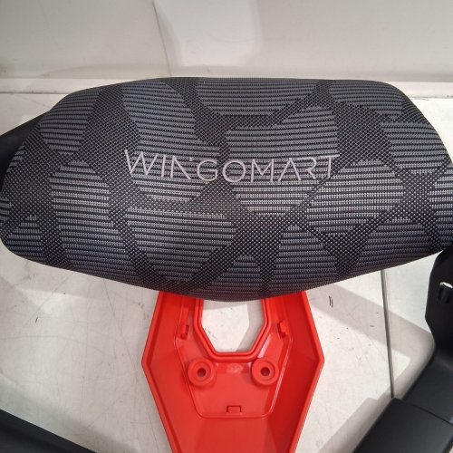 WINGOMART ERGONOMIC GAMING CHAIR WITH ADJUSTABLE LUMBAR SUPPORT & 3D ARMRESTS - 400LBS MAX/CAP - DARK GREY/RED (MODEL: WME04LBR) image 4