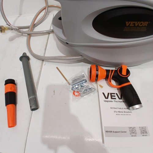 VEVOR RETRACTABLE HOSE REEL - 115FT X 1/2" - GREY (MODEL: HL-XW30) image 4