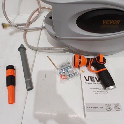 VEVOR RETRACTABLE HOSE REEL - 115FT X 1/2" - GREY (MODEL: HL-XW30) image 5
