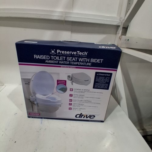 PRESERVETECH BY DRIVE MEDICAL RAISED TOILET SEAT WITH BUILT-IN BIDET - FITS STANDARD & ELONGATED TOILETS - 400LBS CAPACITY - 4" RAISE - WHITE (MODEL: RTL12C005-WH) image 4