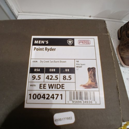 MEN'S ARIAT POINT RYDER WESTERN BOOT - SIZE 10 EE - DRY CREEK TAN (STYLE: 10042471) image 2