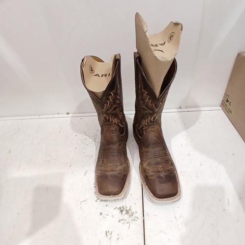 MEN'S ARIAT POINT RYDER WESTERN BOOT - SIZE 10 EE - DRY CREEK TAN (STYLE: 10042471) image 3