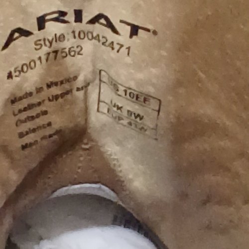 MEN'S ARIAT POINT RYDER WESTERN BOOT - SIZE 10 EE - DRY CREEK TAN (STYLE: 10042471) image 6