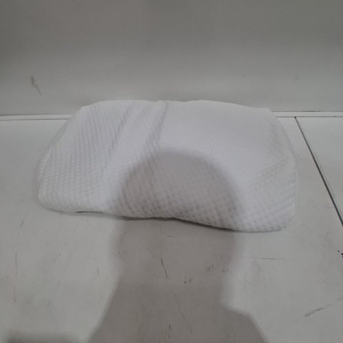 ZYMME 4-WAY ERGONOMIC MEMORY FOAM PILLOW - 22" X 13" X 4" - WHITE/BLUE image 2