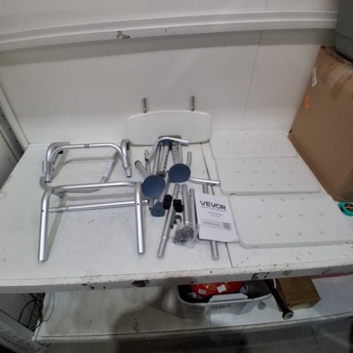 TUB TRANSFER BENCH FOR BATHTUB, ADJUSTABLE SHOWER SEATS FOR ADULTS - 400LBS CAPACITY - WHITE/SILVER (MODEL: FBL630263) image 2