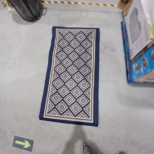 GERTMENIAN TOSCANA OUTDOOR RUNNER - 31" X 60" - BLUE/ BEIGE (STYLE: 2392281) image 3