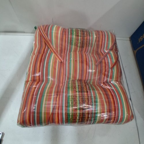 GREENDALE HOME FASHIONS STRIPED OUTDOOR CHAIR CUSHION - 20" X 20" - MULTICOLOUR image 4