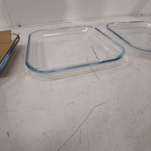 3PK SQUARE TEMPERED GLASS PLATTERS - 7" - GLASS image 4