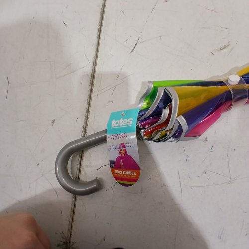TOTES KIDS BUBBLE UMBRELLA - COVERS ONE PERSONS - 37" - RAINBOW image 3