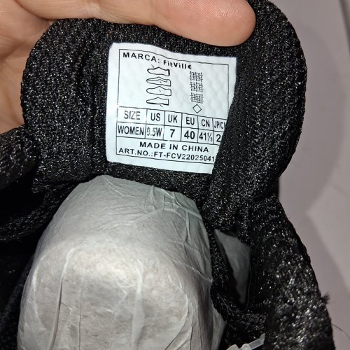 WOMEN'S FITVILLE LIGHTWEIGHT RUNNING SHOES - SIZE 9.5 WIDE - BLACK image 4