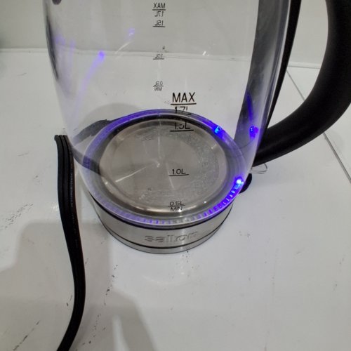 SALTON CORDLESS ELECTRIC KETTLE - 1.7L - STAINLESS STEEL/BLACK image 2