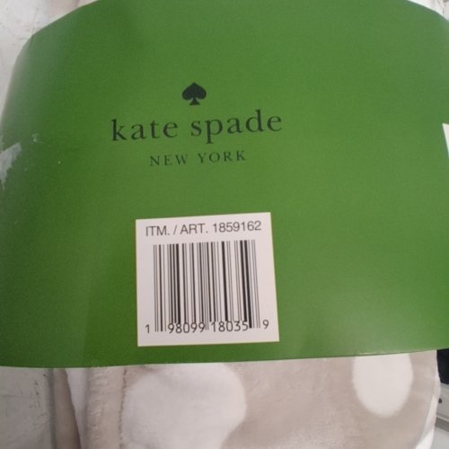 KATE SPADE PLUSH THROW BLANKET - 60" X 70" - BEIGE/WHITE (MODEL : 1859162) image 3