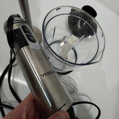 KENMORE IMMERSION BLENDER, HANDHELD STAND MIXER, FOOD CHOPPER, WHISK, FOOD PROCESSOR - 400W - STAINLESS STEEL BLACK (MODEL: KKIBC5SS) image 4