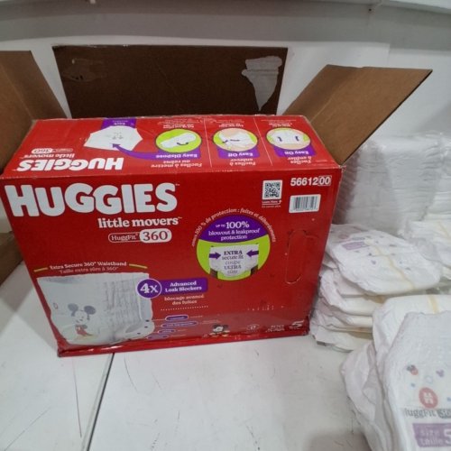 100PK HUGGIES LITTLE MOVERS HUGGFIT BABY DIAPERS WITH 360° WAISTBAND - SIZE 5 (MODEL: 5660200) image 3
