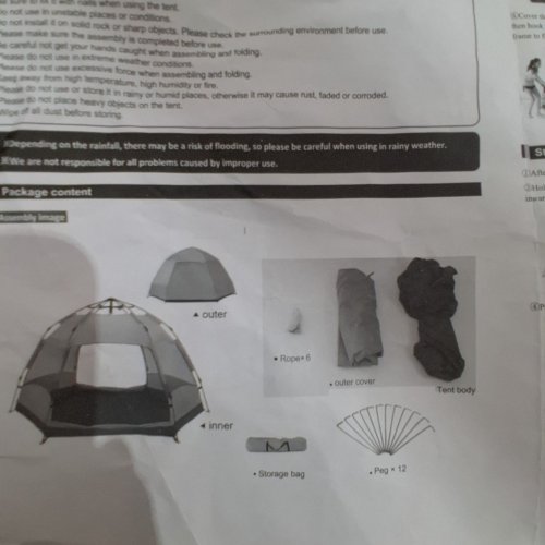 HYDRAULIC TOP DOME TENT WITH COVER AND GROUND STAKES - 2-PERSON - BLACK image 6