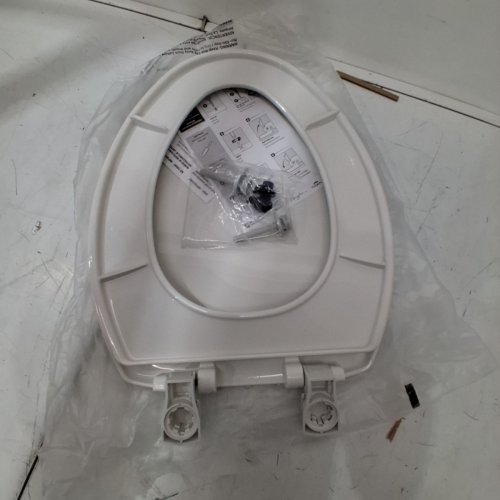 BEMIS ECONOMY PLASTIC ELONGATED TOILET SEAT - WHITE (MODEL: 7300SLEC 000) image 2