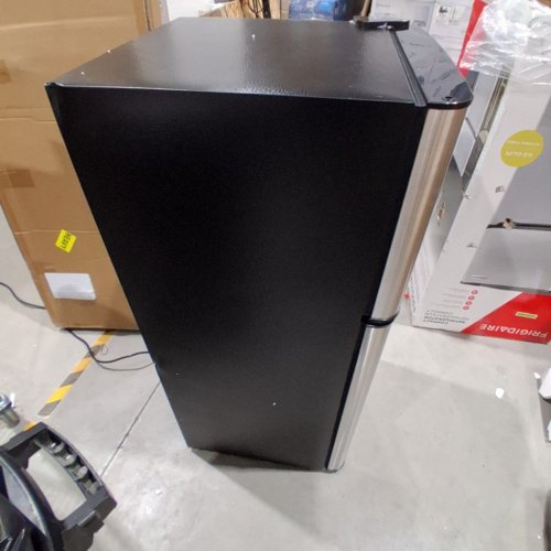 FRIGIDAIRE STAINLESS STEEL 2 DOOR FRIDGE/FREEZER - 4.5 CU. FT. - SILVER/BLACK (MODEL: EFR463-B) image 4