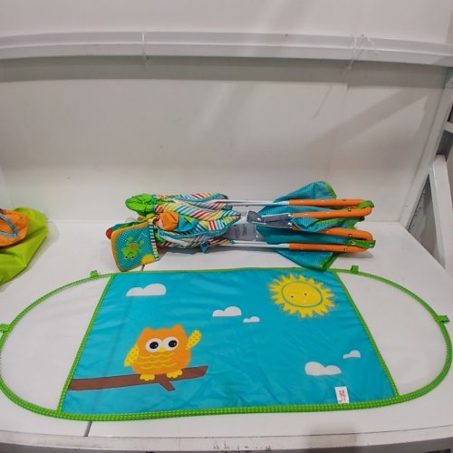 BRIGHT STARTS POP 'N JUMP PORTABLE ACTIVITY JUMPER WITH CANOPY - FOR AGES 6-12MONTHS - MULTICOLOR (MODEL: 17247-ES) image 4