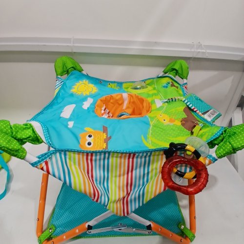 BRIGHT STARTS POP 'N JUMP PORTABLE ACTIVITY JUMPER WITH CANOPY - FOR AGES 6-12MONTHS - MULTICOLOR (MODEL: 17247-ES) image 5