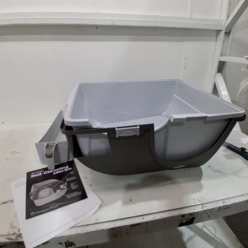 OMEGA PAW SELF-CLEANING LITTER BOX - GRAY image 2