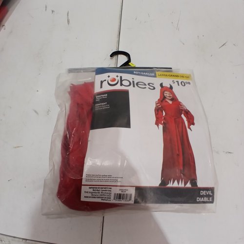 KID'S RUBIES DEVIL COSTUME - LARGE 10/12 - RED (STYLE: DEVIL) image 2
