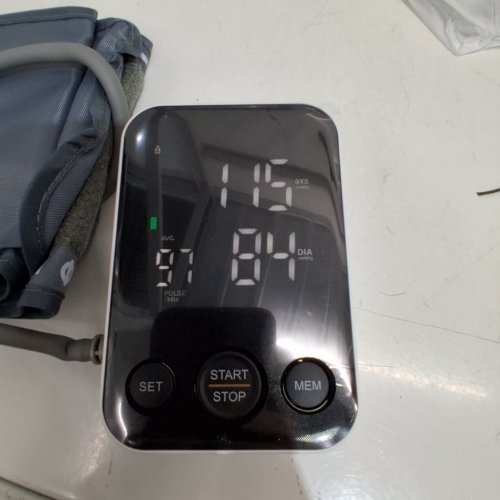 BLOOD PRESSURE MONITOR RECHARGEABLE MACHINE FOR HOME WITH ADJUSTABLE WRIST CUFF - 7" - 15" - BLACK / GREY (MODEL: C02B) image 2