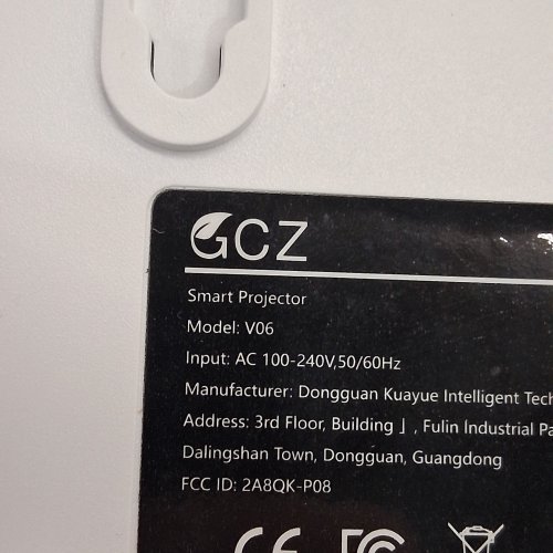 GCZ MINI SMART PROJECTOR WITH REMOTE CONTROLE - WIFI, BLUETOOTH, 4K 1080P SUPPORT, ELECTRIC FOCUS & AUTO KEYSTONE - WHITE (MODEL: V06) image 11