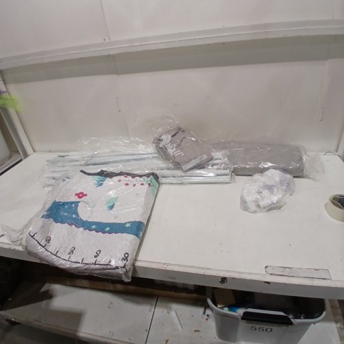 JINXIA BABY PLAYPEN WITH MAT - 75" X 59" - GREY image 2