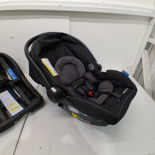 GRACO SNUGRIDE 35 LITE LX INFANT CAR SEAT - 4-35LBS CAPACITY - GOTHAM FASHION BLACK/GREY (MODEL: 2143034) image 5