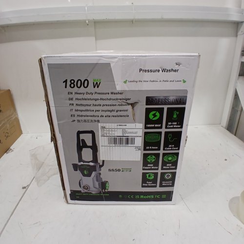 PATOOLIO ELECTRIC HIGH PRESSURE WASHER - 23FT HOSE - 1800W - 4500PSI - 2.8GPM - GREEN/BLACK (MODEL: W8) image 6