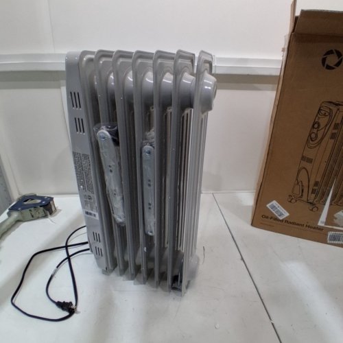 PELONIS PORTABLE ELECTRIC OIL FILLED RADIATOR WITH CASTOR WHEELS AND TIP OVER PROTECTION - 1500W - 120V - 250SQFT - WHITE (MODEL: PHO15A2AGW) image 3
