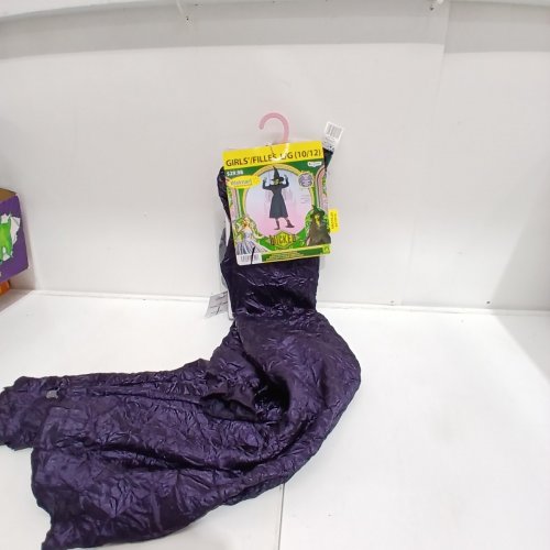 3PC GIRLS DISGUISE WICKED ELPHABA DELUXE COSTUME - LARGE 10-12 - PURPLE image 2