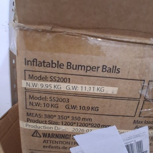 VEVOR INFLATABLE BUMPER BALL - 4FT - BLUE image 2