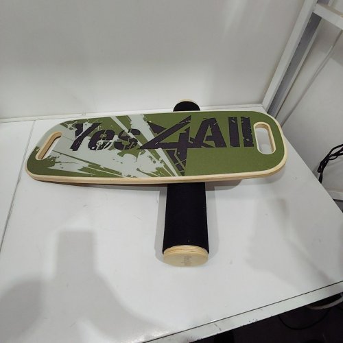 YES4ALL BALANCE BOARD TRAINER WOODEN WITH ROLLER - 29" - ARMY GREEN (MODEL: ‎QSNM) image 2