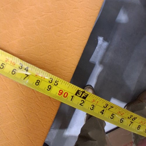 ONLYHE THICK YOGA MAT WITH CARRY HANDLES - 70.5" X 35.5" - DEEP ORANGE/ BROWN (MODEL: 90TPE) image 5