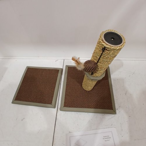 ROSEWOOD CATWALK COLLECTION CAT SCRATCHING POST - BROWN AND BEIGE (ITEM: 40117) image 4