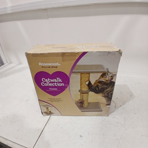 ROSEWOOD CATWALK COLLECTION CAT SCRATCHING POST - BROWN AND BEIGE (ITEM: 40117) image 5