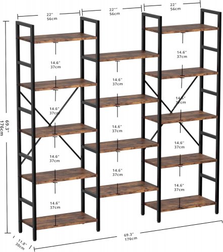 IRONCK 14-TIER INDUSTRIAL BOOKCASE - BLACK (MODEL: HK-BS-10) image 2