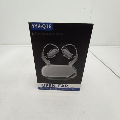 EAR MOUNTED WIRELESS HEADPHONES WITH TRANSLATE FUNCTION - BLACK/SILVER - (MODEL: YYK-Q16) image 4