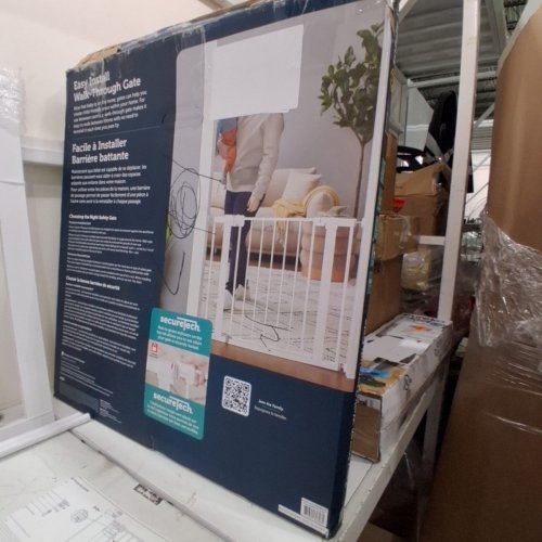 SAFETY 1ST EASY INSTALL WALK THROUGH BABY GATE - 29" TO 38" WIDE X 28" TALL - WHITE (MODEL: GA105CWHOF2) image 5