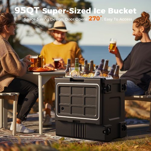 CAMMOO NSF FOOD WARMER/COOLER WITH WHEELS - 95QT - BLACK - (MODEL: TT95B) image 3