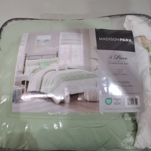 MADISON PARK REAGAN POLYESTER COMFORTER SET - KING - GREEN (MODEL: MP10-8204) image 3