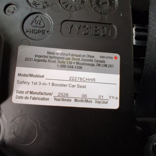 SAFETY 1ST 3-IN-1 HARNESS BOOSTER CAR SEAT - 100LB MAX - BLACK (MODEL: 22276CHHR) image 2