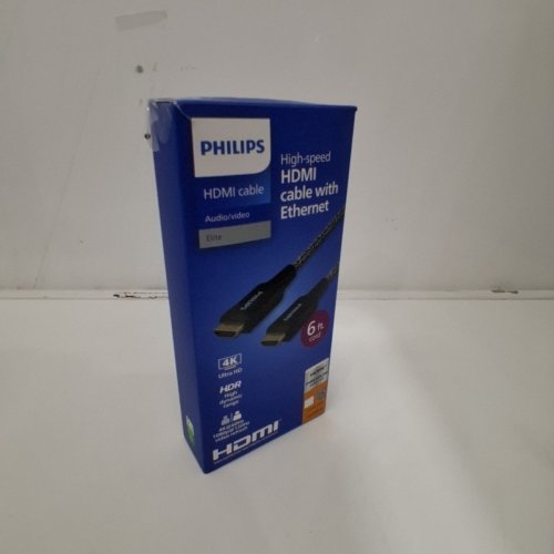 PHILIPS ELITE PREMIUM HIGH-SPEED HDMI CABLE WITH ETHERNET - 6FT - BLACK image 3
